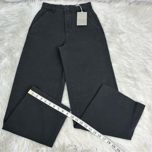 Everlane Women’s NWT Black The Wide-Leg Crop Minimalist‎ Pant Jean 0/W25/L28.5 - Picture 12 of 12